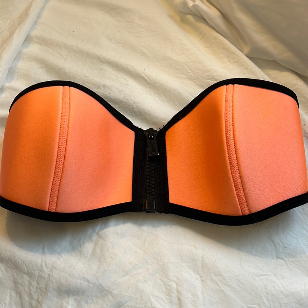 triangl zipper bikini top